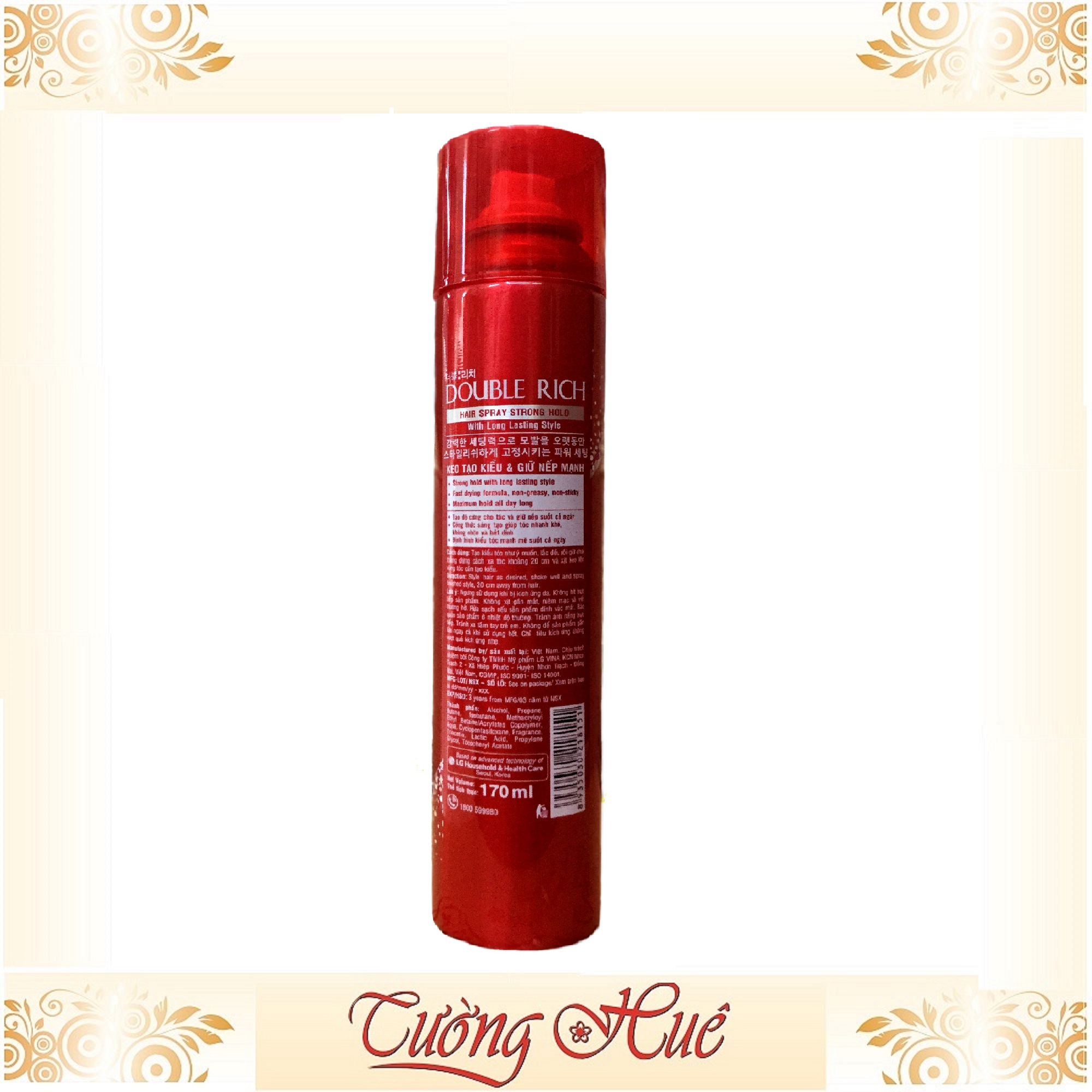 Keo giữ nếp tóc Double Rich Hair Spray 170g  E3 Audio Miền Nam